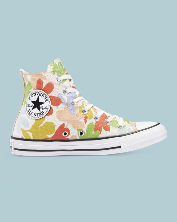 Converse Chuck Taylor All Star Garden Party All Over Beige Sko Danmark - Converse Høje Sneakers Dame